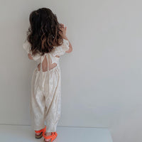 Load image into Gallery viewer, Baby Kid Girls Solid Color Flower Embroidered Jumpsuits Wholesale 220531557
