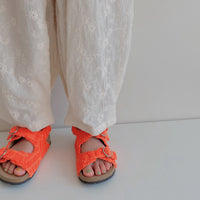 Load image into Gallery viewer, Baby Kid Girls Solid Color Flower Embroidered Jumpsuits Wholesale 220531557
