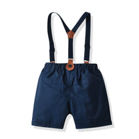 Load image into Gallery viewer, 2 Pieces Set Baby Kid Boys Striped Bow Shirts And Solid Color Rompers Wholesale 220531578
