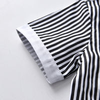 Load image into Gallery viewer, 2 Pieces Set Baby Kid Boys Striped Bow Shirts And Solid Color Rompers Wholesale 220531578
