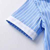 Load image into Gallery viewer, 2 Pieces Set Baby Kid Boys Striped Bow Shirts And Solid Color Rompers Wholesale 220531578
