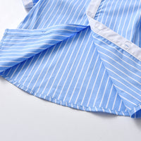Load image into Gallery viewer, 2 Pieces Set Baby Kid Boys Striped Bow Shirts And Solid Color Rompers Wholesale 220531578
