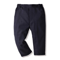 Load image into Gallery viewer, 2 Pieces Set Baby Kid Boys Dressy Striped Star Bow Print Shirts And Solid Color Jumpsuits Wholesale 220531584
