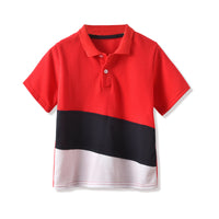 Load image into Gallery viewer, 2 Pieces Set Baby Kid Boys Color-blocking Polo Shirts Animals And Embroidered Rompers Wholesale 220531585
