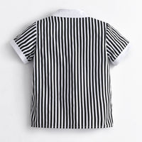 Load image into Gallery viewer, 2 Pieces Set Baby Kid Boys Dressy Striped Bow Shirts And Solid Color Rompers Wholesale 220531591
