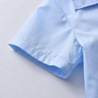 Load image into Gallery viewer, 2 Pieces Set Kid Boys Striped Shirts And Solid Color Shorts Wholesale 220531597
