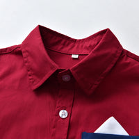 Load image into Gallery viewer, 2 Pieces Set Baby Kid Boys Bow Shirts And Striped Rompers Wholesale 220531601
