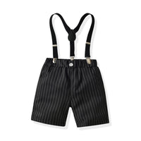 Load image into Gallery viewer, 2 Pieces Set Baby Kid Boys Bow Shirts And Striped Rompers Wholesale 220531601

