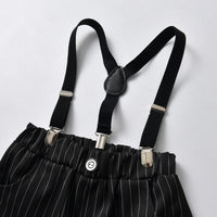 Load image into Gallery viewer, 2 Pieces Set Baby Kid Boys Bow Shirts And Striped Rompers Wholesale 220531601
