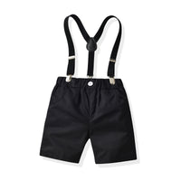 Load image into Gallery viewer, 2 Pieces Set Baby Kid Boys Birthday Party Checked Bow Shirts And Solid Color Rompers Wholesale 220531608
