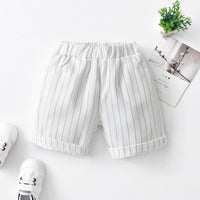 Load image into Gallery viewer, 2 Pieces Set Baby Kid Boys Birthday Party Bow Shirts And Striped Rompers Wholesale 220531611
