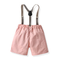 Load image into Gallery viewer, 2 Pieces Set Baby Kid Boys Dressy Striped Bow T-Shirts And Shorts Suits Wholesale 220531620
