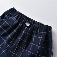 Load image into Gallery viewer, 2 Pieces Set Baby Kid Boys Dressy Checked Bow Shirts And Shorts Suits Wholesale 220531629

