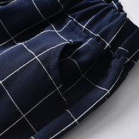 Load image into Gallery viewer, 2 Pieces Set Baby Kid Boys Dressy Checked Bow Shirts And Shorts Suits Wholesale 220531629
