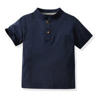Load image into Gallery viewer, 2 Pieces Set Baby Kid Boys Sports Solid Color Print T-Shirts Color-blocking And Star Shorts Wholesale 22053175
