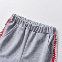 Load image into Gallery viewer, 2 Pieces Set Baby Kid Boys Sports Solid Color Print T-Shirts Color-blocking And Star Shorts Wholesale 22053175
