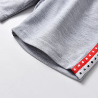 Load image into Gallery viewer, 2 Pieces Set Baby Kid Boys Sports Solid Color Print T-Shirts Color-blocking And Star Shorts Wholesale 22053175
