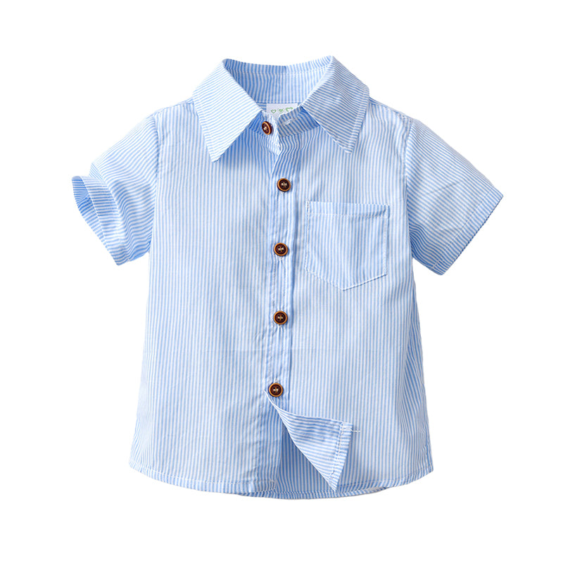 Baby Kid Boys Striped Shirts Wholesale 22053179