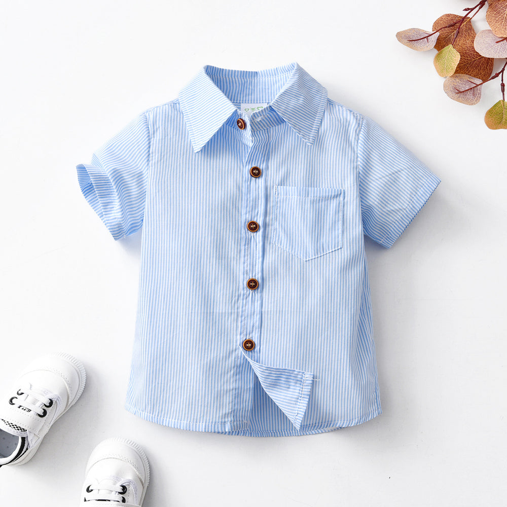 Baby Kid Boys Striped Shirts Wholesale 22053179