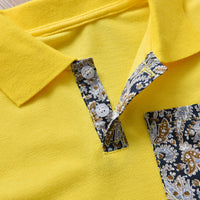 Load image into Gallery viewer, 2 Pieces Set Baby Kid Boys Dressy Color-blocking Polo Shirts And Rompers Wholesale 22053181
