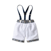 Load image into Gallery viewer, 2 Pieces Set Baby Kid Boys Dressy Color-blocking Polo Shirts And Rompers Wholesale 22053181
