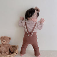 Load image into Gallery viewer, Baby Kid Girls Lace Muslin&amp;Ribbed Jumpsuits Wholesale 22053184

