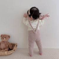 Load image into Gallery viewer, Baby Kid Girls Lace Muslin&amp;Ribbed Jumpsuits Wholesale 22053184
