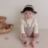 Load image into Gallery viewer, Baby Kid Girls Lace Muslin&amp;Ribbed Jumpsuits Wholesale 22053184
