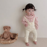 Load image into Gallery viewer, Baby Kid Girls Lace Muslin&amp;Ribbed Jumpsuits Wholesale 22053184
