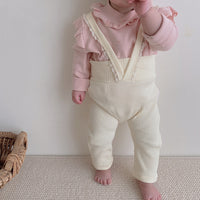 Load image into Gallery viewer, Baby Kid Girls Lace Muslin&amp;Ribbed Jumpsuits Wholesale 22053184

