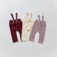 Load image into Gallery viewer, Baby Kid Girls Lace Muslin&amp;Ribbed Jumpsuits Wholesale 22053184
