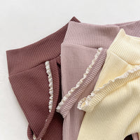 Load image into Gallery viewer, Baby Kid Girls Lace Muslin&amp;Ribbed Jumpsuits Wholesale 22053184
