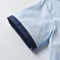 Load image into Gallery viewer, 2 Pieces Set Baby Kid Boys Dressy Color-blocking Shirts And Solid Color Rompers Wholesale 22053185
