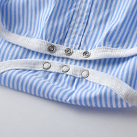 Load image into Gallery viewer, 2 Pieces Set Baby Boys Dressy Striped Rompers And Solid Color Rompers Wholesale 22053188
