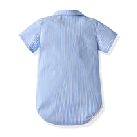 Load image into Gallery viewer, 2 Pieces Set Baby Boys Dressy Striped Rompers And Solid Color Rompers Wholesale 22053188
