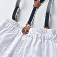 Load image into Gallery viewer, 2 Pieces Set Baby Boys Dressy Striped Rompers And Solid Color Rompers Wholesale 22053188
