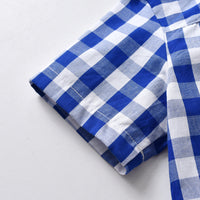 Load image into Gallery viewer, 2 Pieces Set Baby Kid Boys Birthday Party Checked Bow Shirts And Solid Color Rompers Wholesale 22053198
