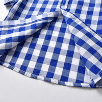 Load image into Gallery viewer, 2 Pieces Set Baby Kid Boys Birthday Party Checked Bow Shirts And Solid Color Rompers Wholesale 22053198
