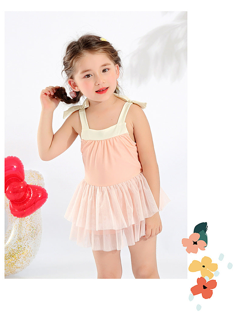 Kid Girls Bow Swimwears Wholesale 22060102