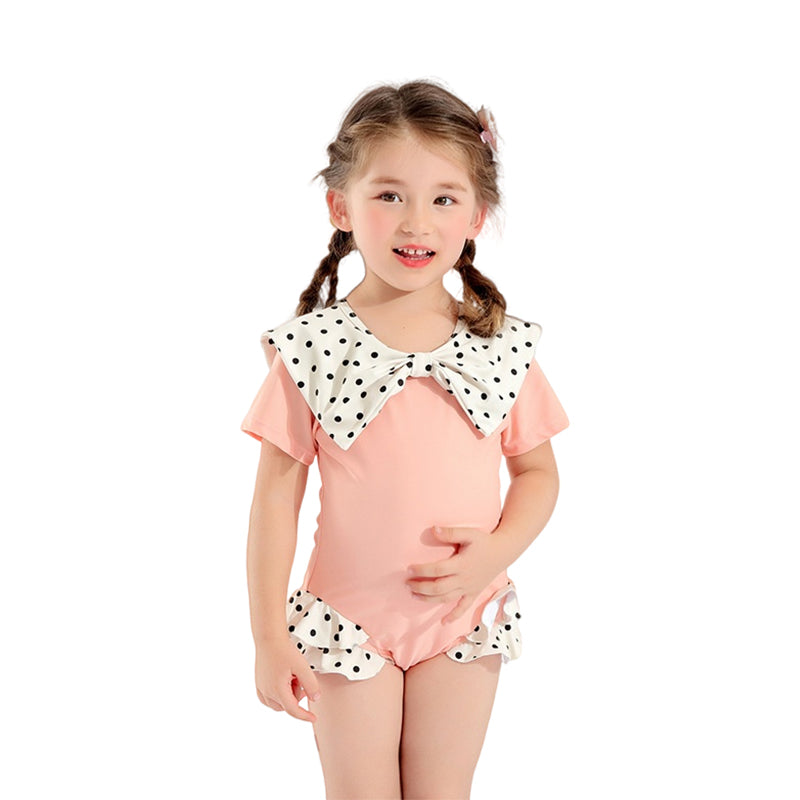 Kid Girls Polka dots Print Swimwears Wholesale 22060117