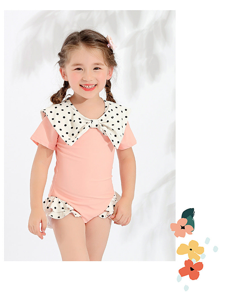 Kid Girls Polka dots Print Swimwears Wholesale 22060117