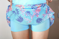 Load image into Gallery viewer, 2 Pieces Set Women Beach Flower Print T-Shirts And Shorts Swimwears Wholesale 22060234
