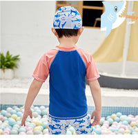Load image into Gallery viewer, 3 Pieces Set Baby Kid Boys Letters Animals Print Tops And Shorts And Hats Wholesale 220606104
