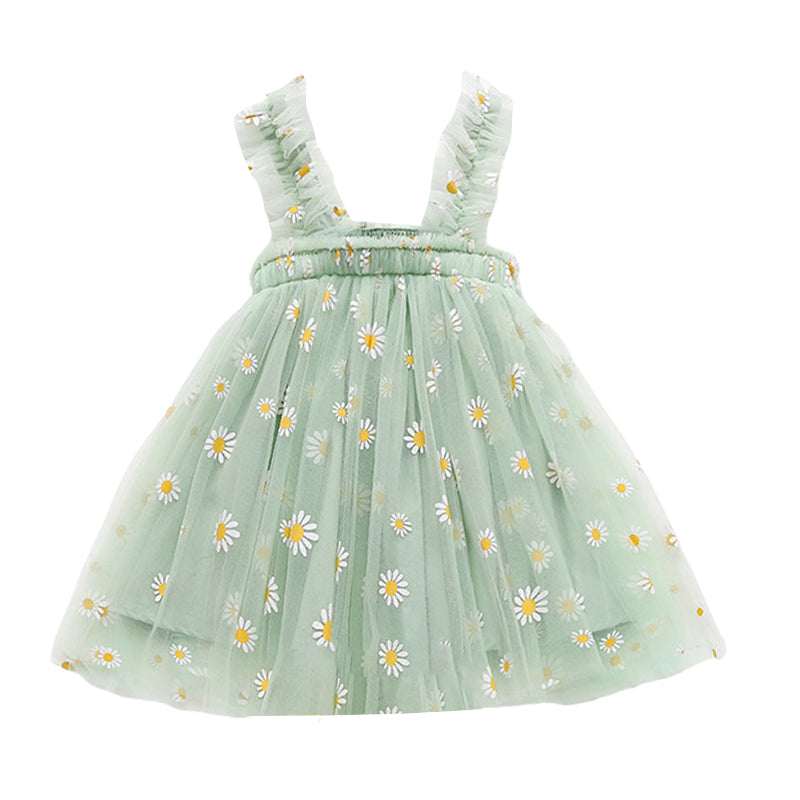 Baby Kid Girls Flower Fruit Embroidered Print Dresses Wholesale 220606107