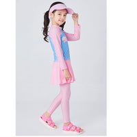 Load image into Gallery viewer, 3 Pieces Set Baby Kid Big Kid Girls Beach Striped Letters Tops And Solid Color Pants And Hats Wholesale 220606112
