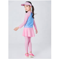 Load image into Gallery viewer, 3 Pieces Set Baby Kid Big Kid Girls Beach Striped Letters Tops And Solid Color Pants And Hats Wholesale 220606112
