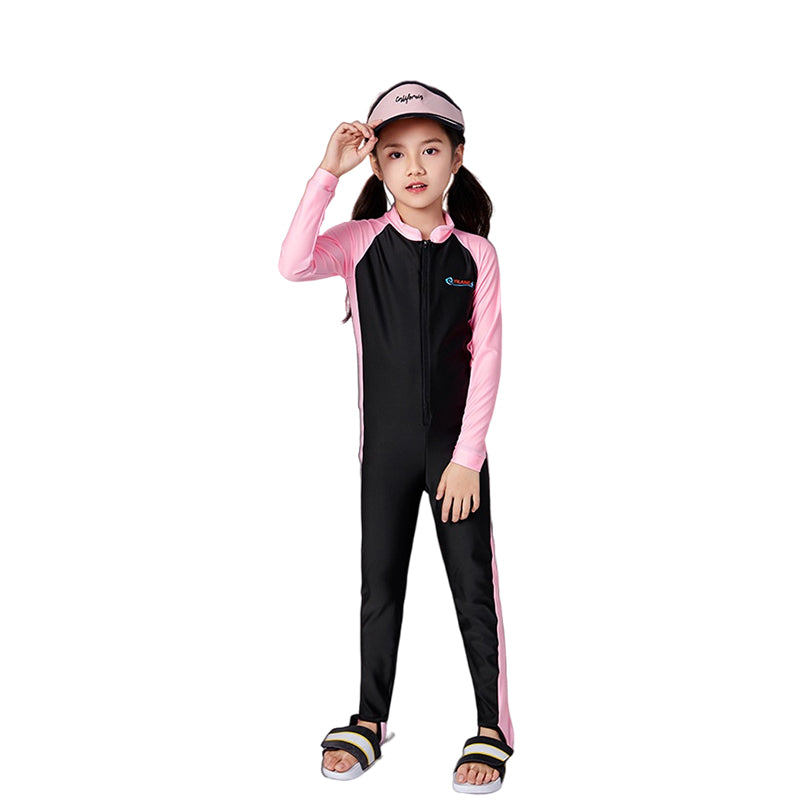 Kid Big Kid Girls Boys Letters Color-blocking Beach Jumpsuits Swimwears Wholesale 220606116