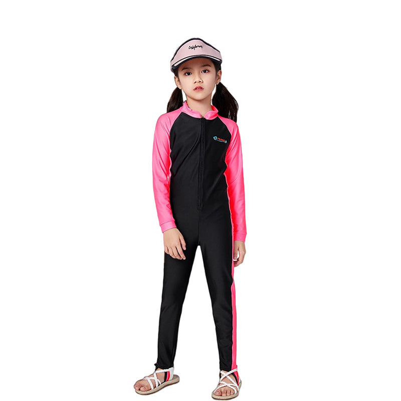 Kid Big Kid Girls Boys Letters Color-blocking Beach Jumpsuits Swimwears Wholesale 220606116