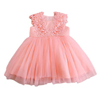 Load image into Gallery viewer, Baby Girls Solid Color Flower Dresses Wholesale 220606130
