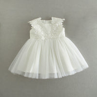 Load image into Gallery viewer, Baby Girls Solid Color Flower Dresses Wholesale 220606130
